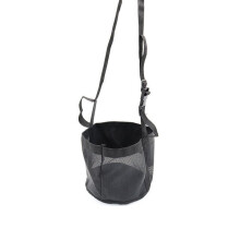 Adjustable Elastic Hay Feed Bag For Horses Outdoor Neck Feeding Bag Black L-28x27.5cm