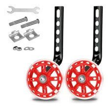 Training Wheel Mute Flashing Wheel Stabiliser Mounted Kits For Kid Bikes 12-20 Inch Red
