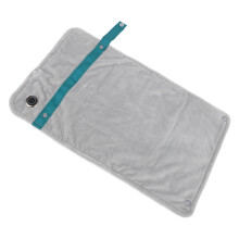 Compact USB Heated Knee & Shoulder Blanket - Silver for Home/Office