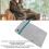 Compact USB Heated Knee & Shoulder Blanket - Silver for Home/Office 3