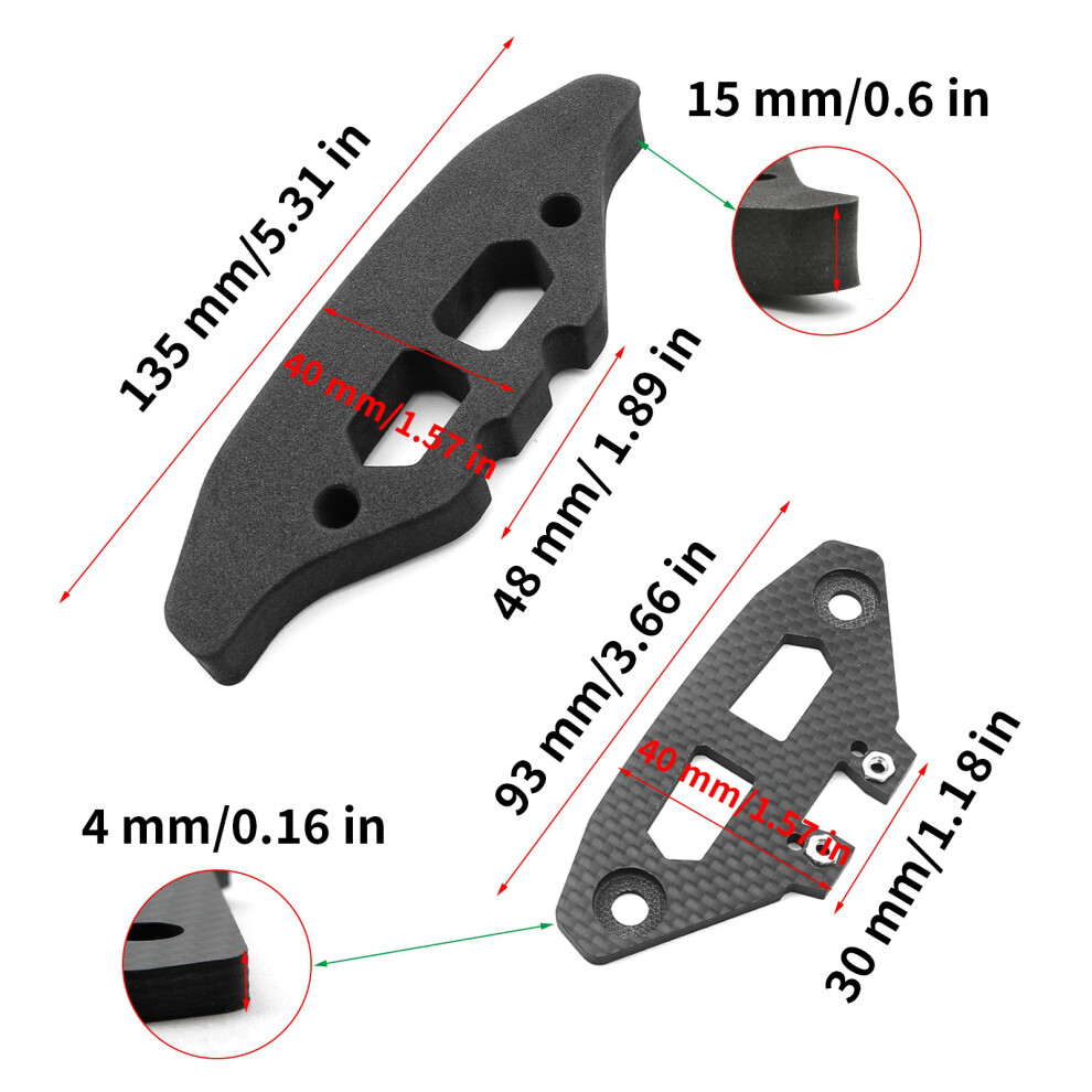 Carbon Fiber Sponge Plate Set for 1/10 RC Cars, Black, Easy Installation-image-OPC-PKH6TC7-NEW