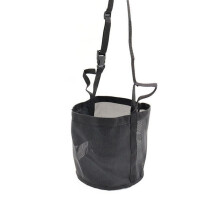 Adjustable Elastic Hay Feed Bag for Horses Outdoor Neck Feeding Bag Black Size S 18x21cm