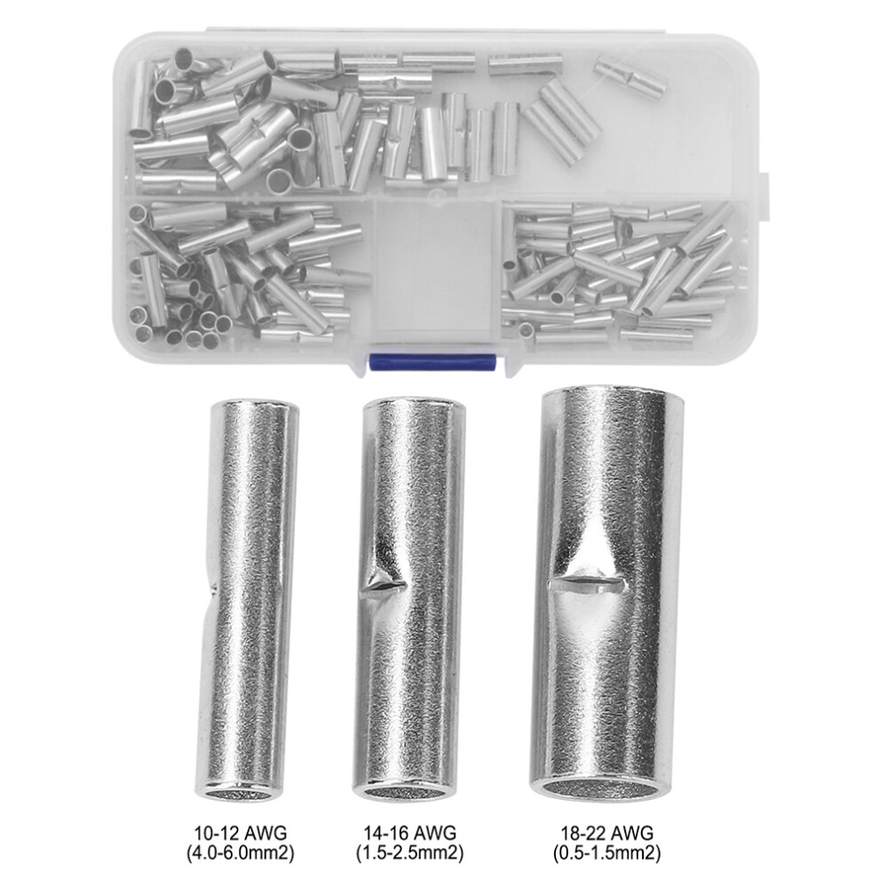 150 Piece Bare Non Insulated Butt Connector Splice