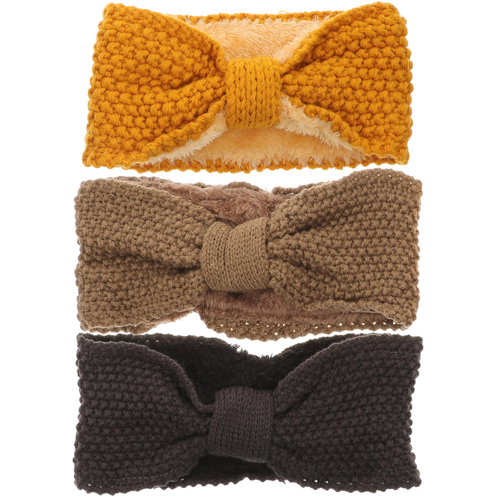 3 Szt. Damska Dzianinowa Opaska GłOwę Zimowa, , Elastyczna-image