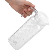 Elegantes Diamantmuster 1,1L Acryltopf für Säfte und Getränke