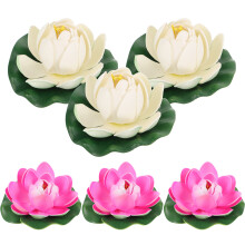 12 flores de artificiais flutuantes espuma para