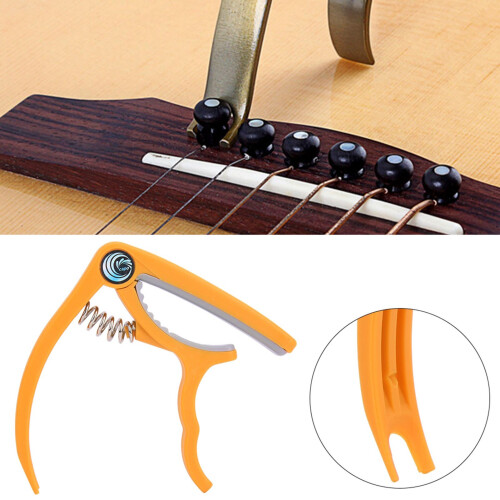 Plastic Guitar Capo Bridge Pin Remover for 4-6 String Ukulele, Yellow