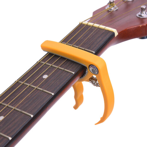 Plastic Guitar Capo Bridge Pin Remover for 4-6 String Ukulele, Yellow 2