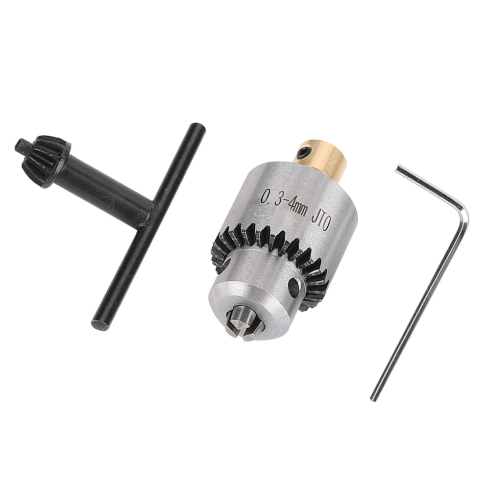 Drill Chuck With Key Micro 0.3-4Mm Jto Taper Mounted Chuck And Wrench With Chuck Key For Lathe, Electric Drill 9084446933901