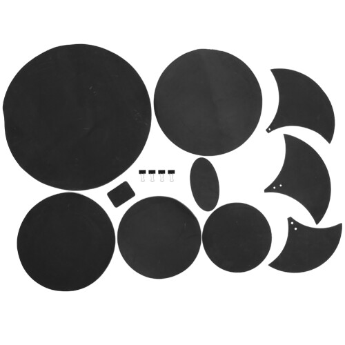 Durable 14-Piece Drum Practice Pad Set EBR Material for Noise Control 1