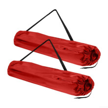 Outdoor Camping Folding Chair Storage Bag 2-Piece With Adjustable Shoulder Strap Drawstring Closure For Chairs Tents Red