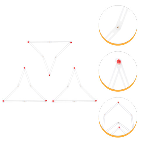 3 unidades de geométrica plástica poligonal 2