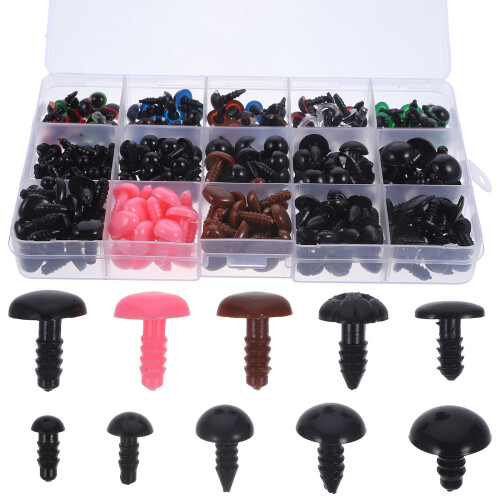 2 de olhos e nariz para bonecas pequenas, kit para pelúcia 2