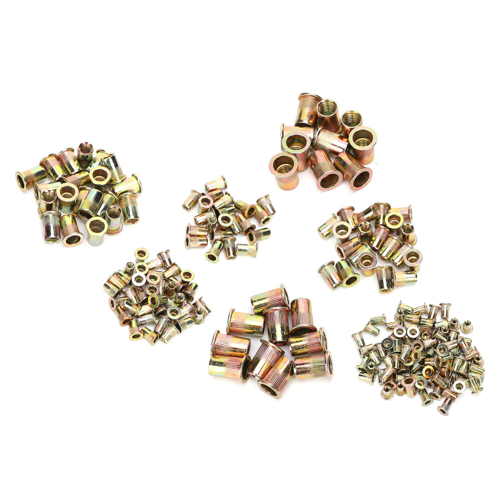 220pcs ColorPlated Zinc Rivet Nut Mixed