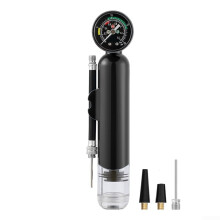 Compact Air Pump With Pressure Gauge For Efficient Sports Ball Inflation Black Portable For Basketballs And Soccer Balls