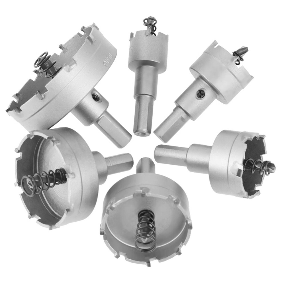 6Pcs 22-65mm Cemented Carbide Hole Saw Bit