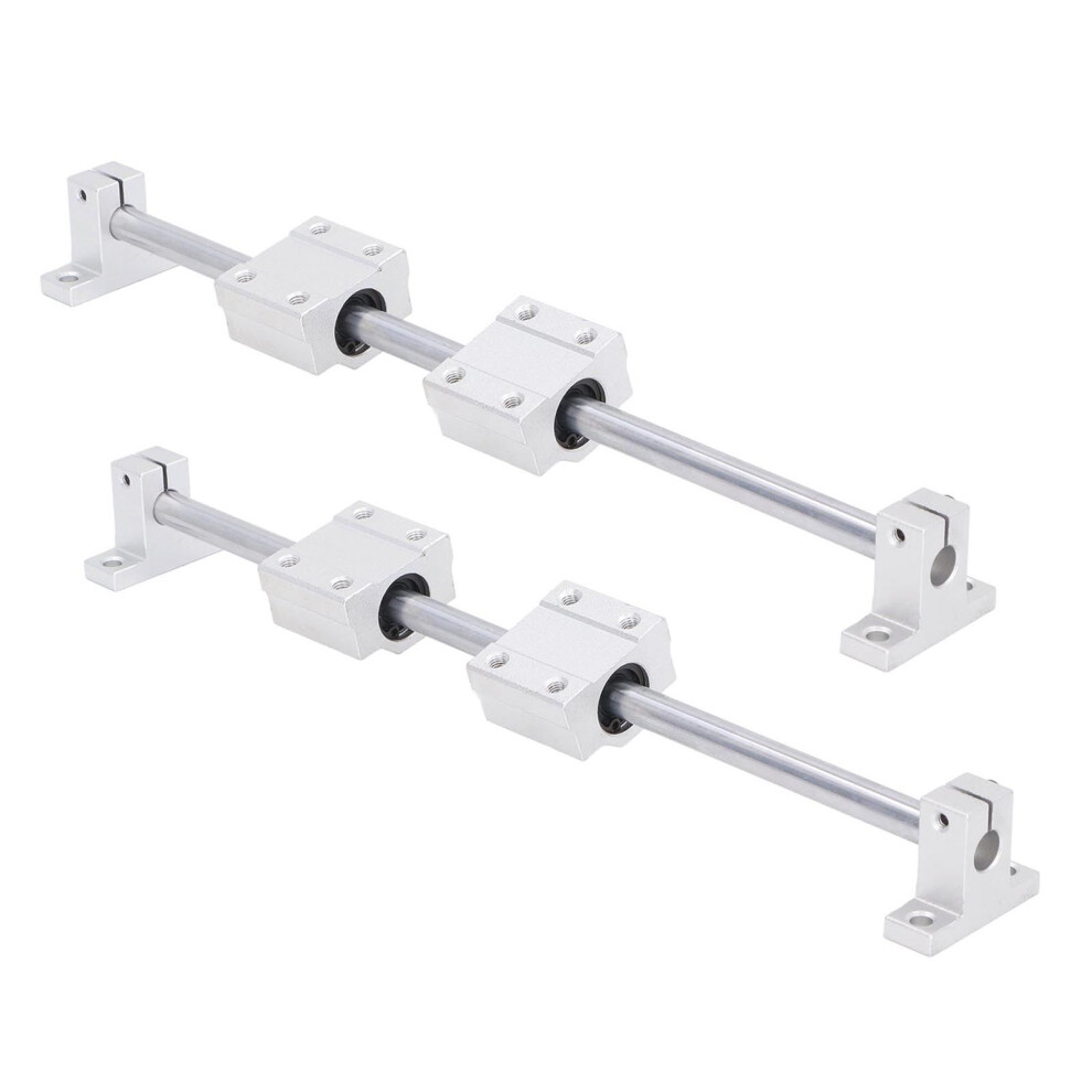 Linear Bearing Slide Set Rail Shaft Kit Cnc Parts, 10Â350Mm, Gcr15 Steel 3601349711113