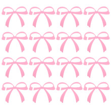 20 marcadores bebidas lazo acrílico rosa para fiesta