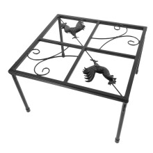 Metal Feeder Stand For Chicken Coop, Durable Holder For Feeders And Drinkers, Keeps Garden Coop Clean, Black