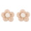 2 bolas floral, presilhas artesanais rosa 2