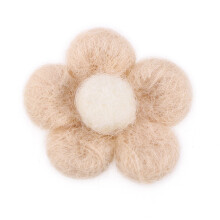 2 bolas floral, presilhas artesanais rosa