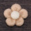 2 bolas floral, presilhas artesanais rosa 8