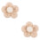 2 bolas floral, presilhas artesanais rosa 6