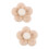 2 bolas floral, presilhas artesanais rosa 7