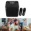 Wireless Karaoke Speakers Portable Bluetooth Machine with 2 Microphones Black 14