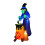 Living And Home 7ft Halloween Inflatable Witch Decorations with Build-in LED Lights 5