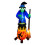 Living And Home 7ft Halloween Inflatable Witch Decorations with Build-in LED Lights 3