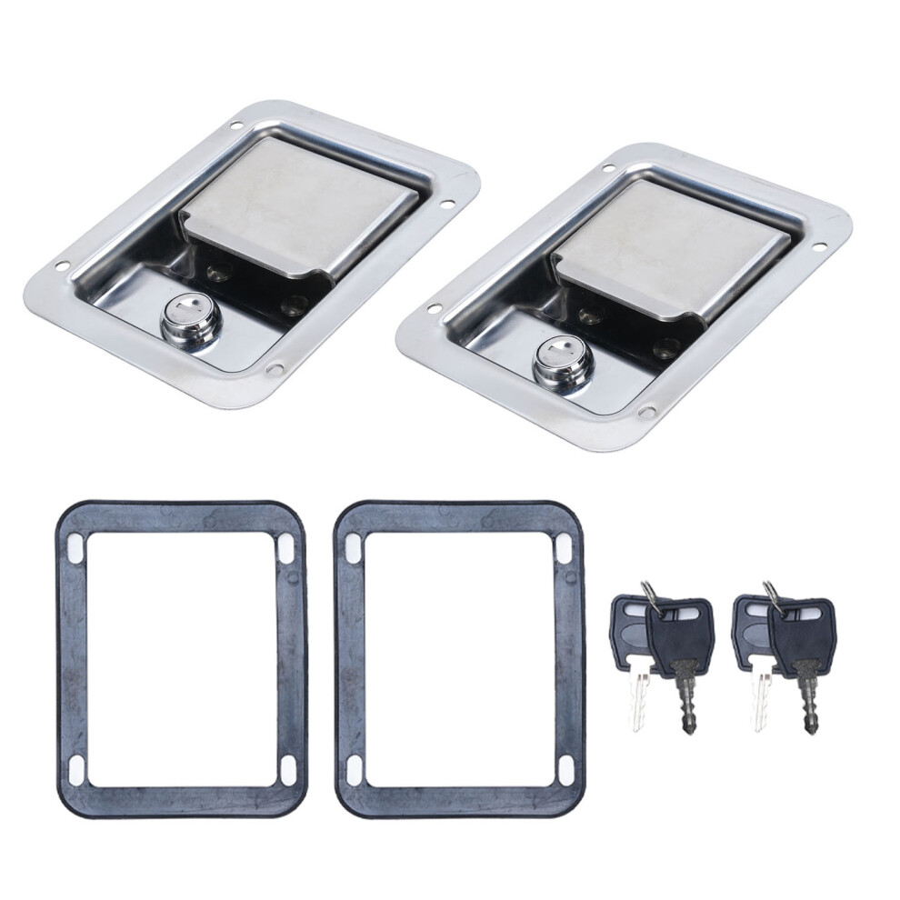 2 Pcs Toolbox Handle Latch Stainless Steel 8320539356419
