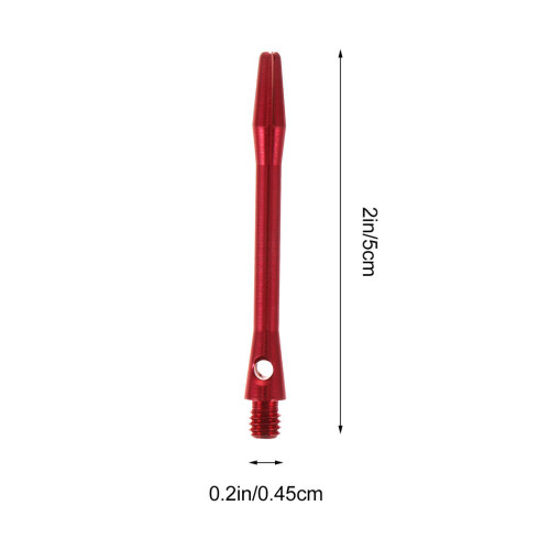 15Pièces Tiges Remplacement Robustesse Aluminium Rouge Pour Fléchettes 1