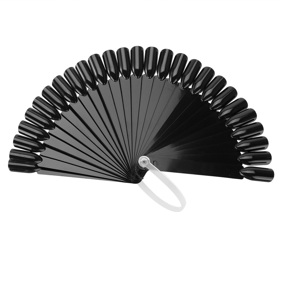 Black 32Pcs False Nail Tip Stick Palette Manicure Polish