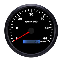110mm 4 3/8in Tachometer 7 Color Backlight 6000RPM