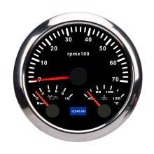 3 In 1 85mm Tachometer DC 9 to 32V 7000rpm 0 To