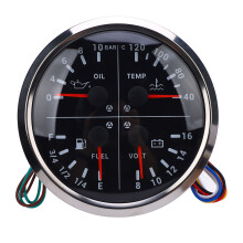 4 in 1 Fuel Level Gauge Oil Pressure Gauge Water
