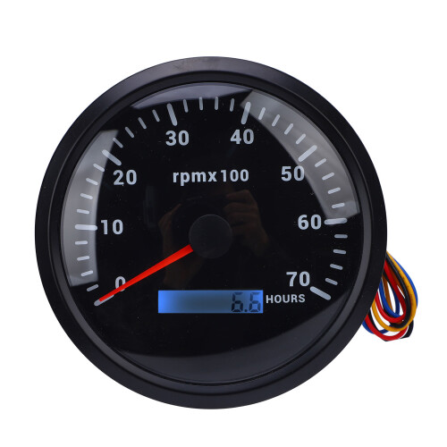 110mm 4-3/8in Tachometer 7 Color Backlight DC