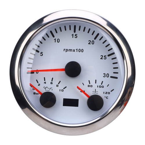 85mm 3000rpm Tachometer 3 in 1 Multifunctional