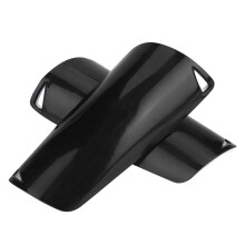1 Paar schwarze PVC-Fußball-Schienbeinschützer EVA-Beinprotektor für Erwachsene und Kinder S