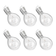 6 Unidades Bombilla LED Solar Decorativa Para Araña Cobre Luz Blanca