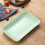 4Pcs Green Straw Dinner Plates Lightweight Serving Dish 6