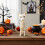 Living And Home Spooky Cat Skeleton Figurine Bone Statue for Halloween Decor 2