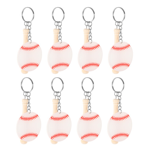 16 softbal sleutelhangers met honkbalbat souvenir 2