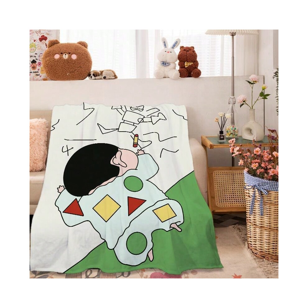 (Crayon Shin-chan 12, 75*100) Crayon Shin-chan Flannel Blanket Cute Cartoon Sleeping Blanket-image-OPC-PKH897D-NEW