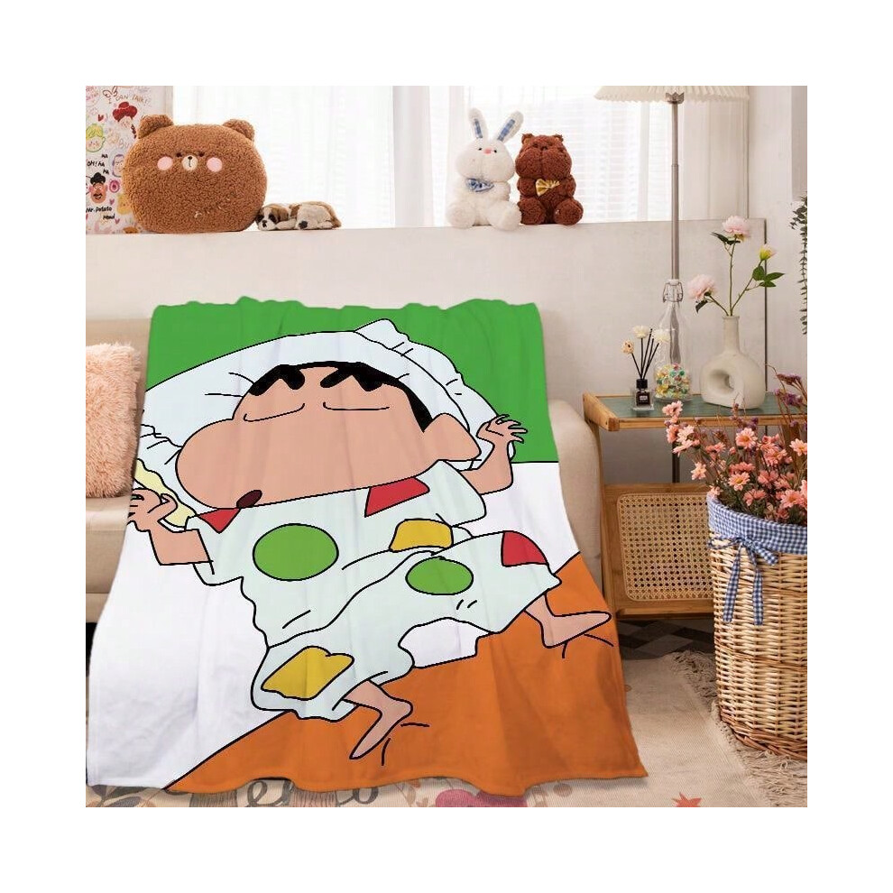 (Crayon Shin-chan 17, 130*150) Crayon Shin-chan Flannel Blanket Cute Cartoon Sleeping Blanket-image-OPC-PKH897Y-NEW