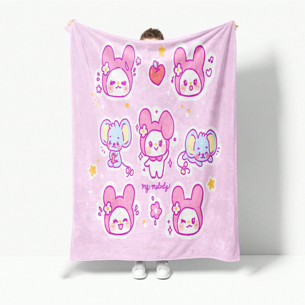 (Melody 11, 100*130) Sanrio blanket cover blanket flannel blanket Melody-image-OPC-PKH89TY-NEW