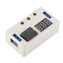 12V Adjustable Timer Relay Module - 220V/AC 10A, Compact 64.2mm