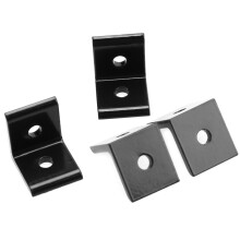 4pcs Aluminum Corner Brackets 2020A Black 20x20x18mm for Furniture