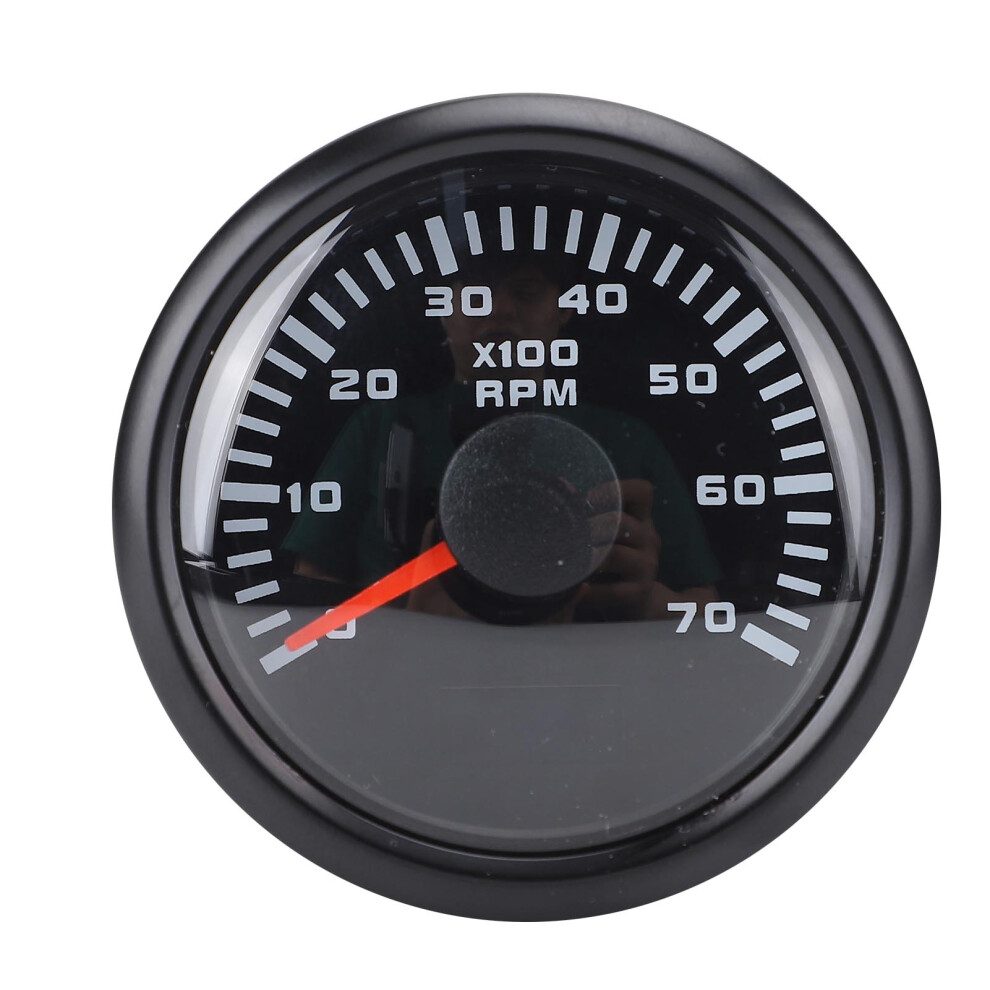 52Mm 7000Rpm Tachometer With Hourmeter 7 Color Black 8320539360133